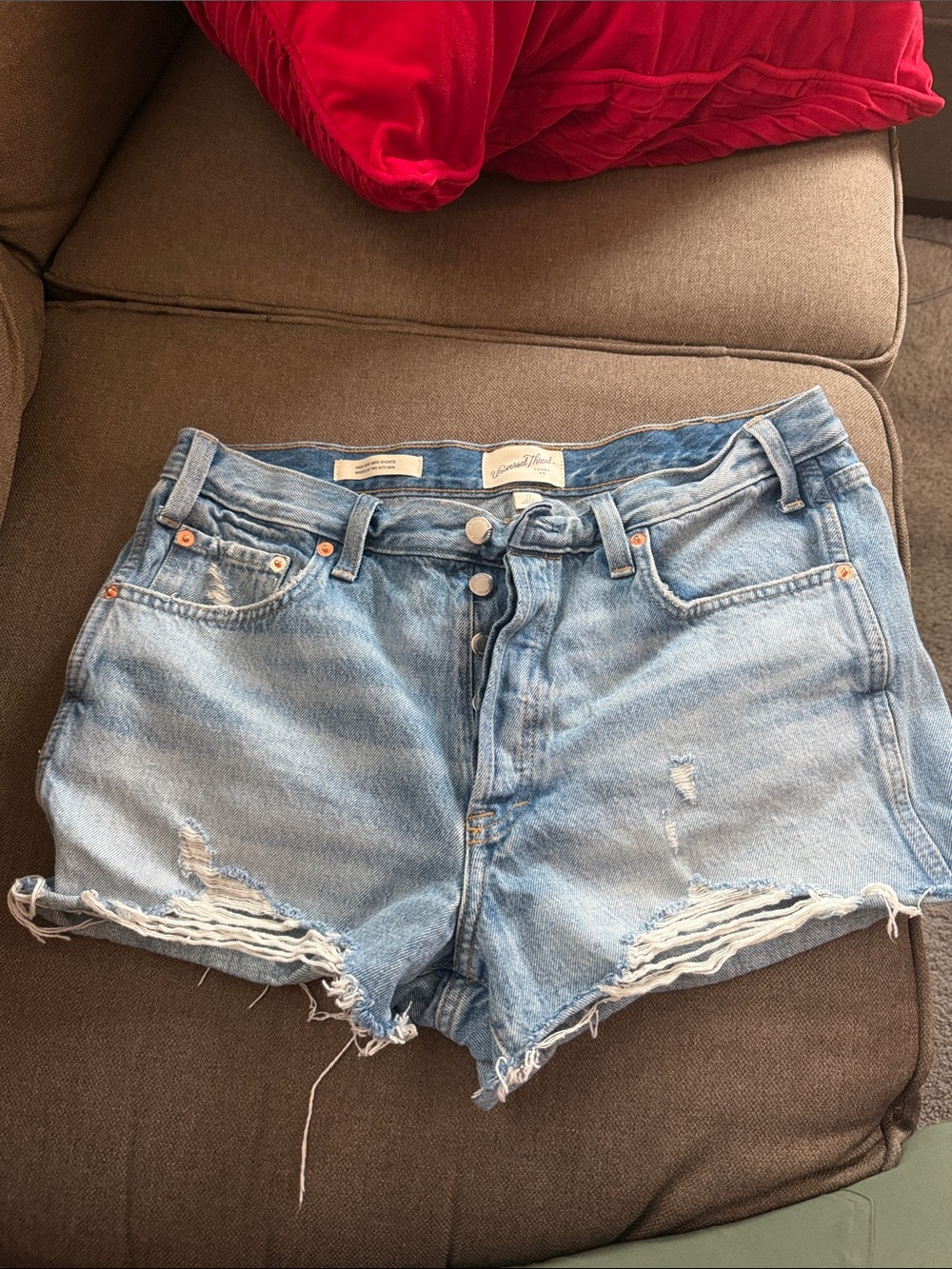 Universal Thread Light Blue Distressed Denim Shorts